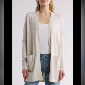 Madewell Women's Cream Open Front Cardigan